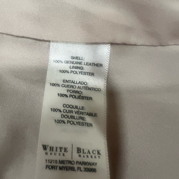 ✨✨✨White House Black Market Light Brown/ Carmel GENUINE Leather Jacket✨✨✨ - Picture 5 of 10